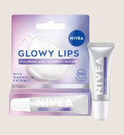 NIVEA Lip Hyaluron Glowy Lips Lip Balm Tube Original, With Hyaluronic Acid 10ml