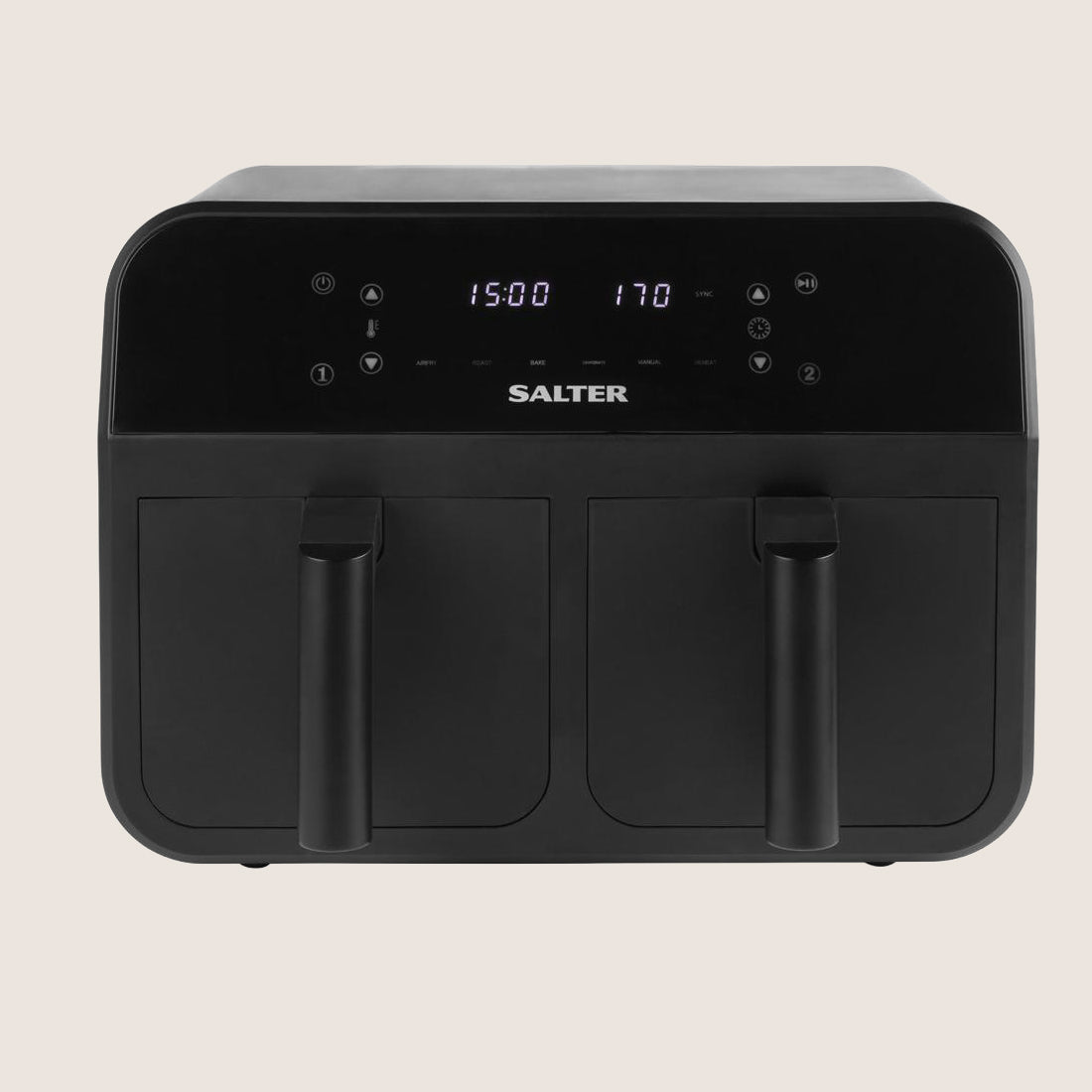 SALTER EK4750 Dual Air Fryer Pro 2400W 7.4L - Black