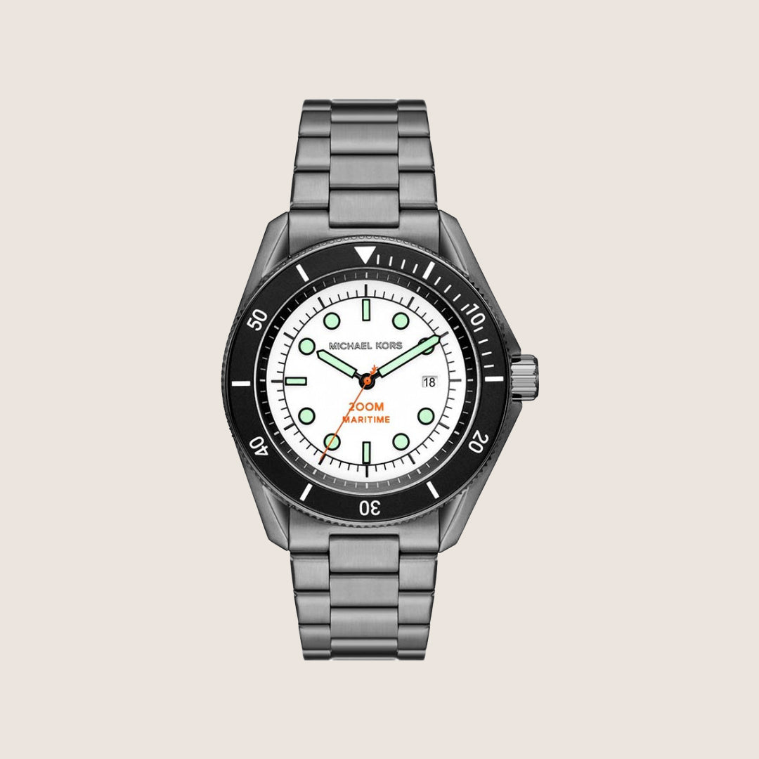 Michael Kors Men's Maritime Green Dial Two-Tone Stainless Steel Diver-Style Watch MK9163