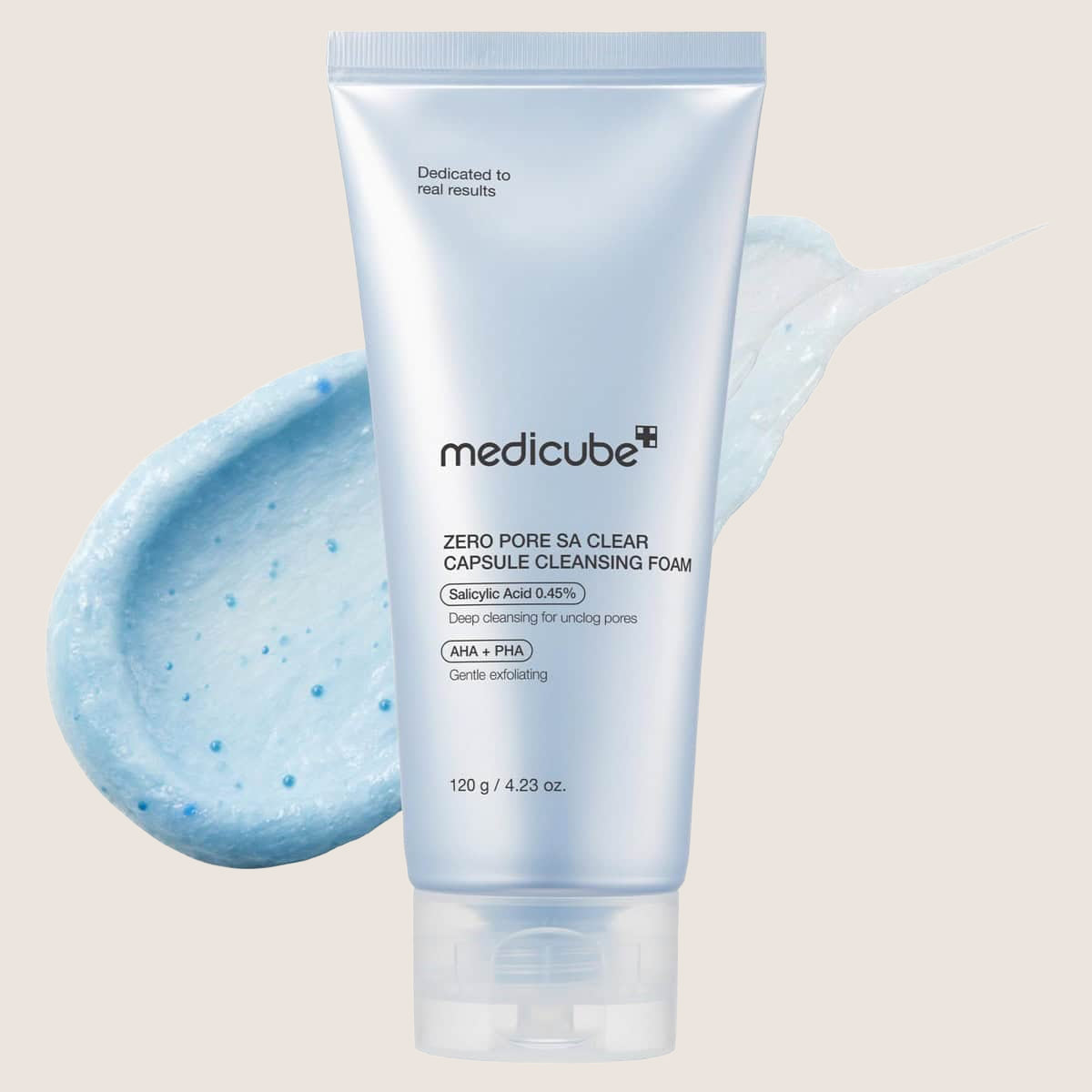MEDICUBE Zero Pore Clearing Capsule Cleansing Foam BHA + AHA + PHA Pore-Purifying Cleanser 120g