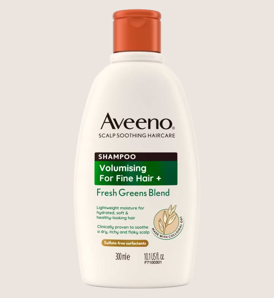 Aveeno Haircare Volumising+ Fresh Greens Blend Shampoo Scalp Health 300ml
