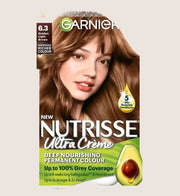 Garnier Nutrisse Ultra Crème Dye, Vegan, 6.3 Golden Light Brown Vegan Formula