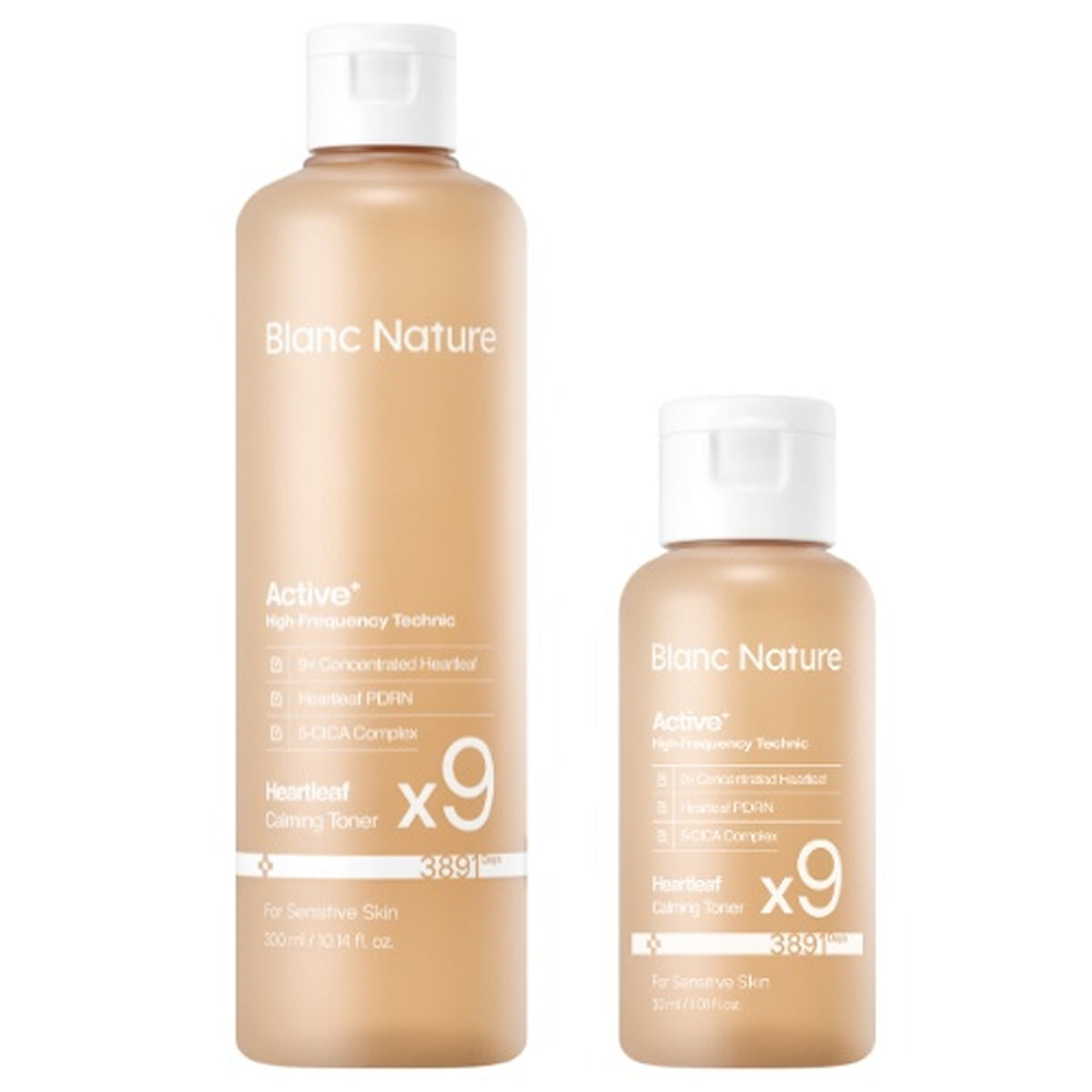Blanc Nature X9 Heartleaf Calming Toner 300ml Set (+30ml)