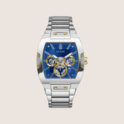 Guess Mens Phoenix Watch Blue, Transparent Dial GW0456G5