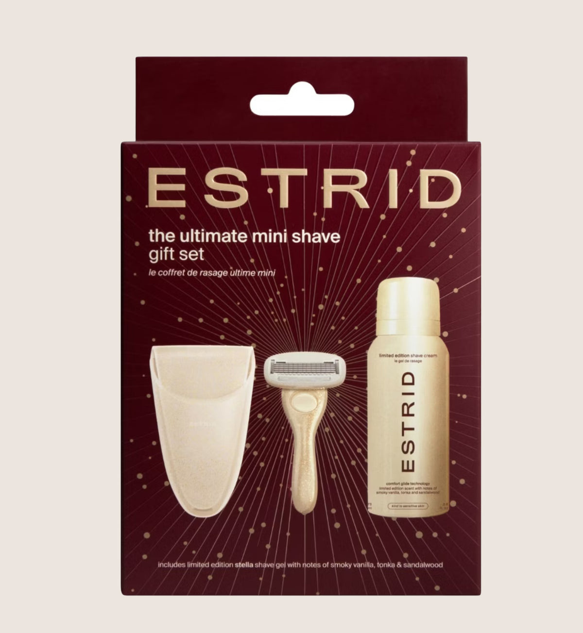 Estrid The Mini Razor & Shave Gel Stella Bath & Body Gift Set For Her