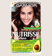 Garnier Nutrisse Crème Hair Dye, Vegan, 4.5 Medium Dark Brown Vegan Formula