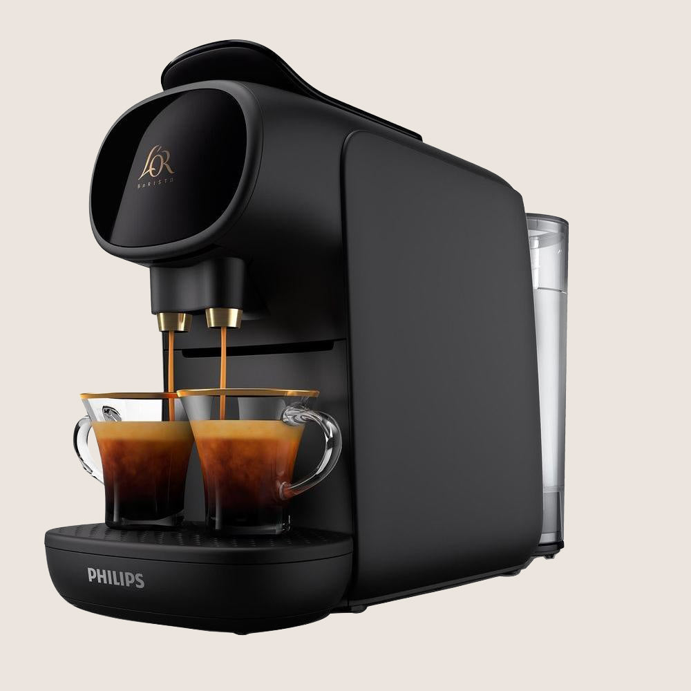 L'OR Barista Sublime by Philips LM9012/65 Coffee Machine 50 Capsule Bundle 19-Bar 0.8L - Black