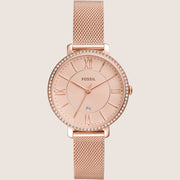 Fossil Jacqueline Rose Gold Steel Bracelet Watch ES4628