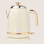 HADEN Salcombe 198778 Jug Kettle with Cream & Copper Detailing 1.7L - Cream & Copper