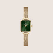 Daniel Wellington Women's Quadro Micro Gold Green Dial Watch DW00100653
