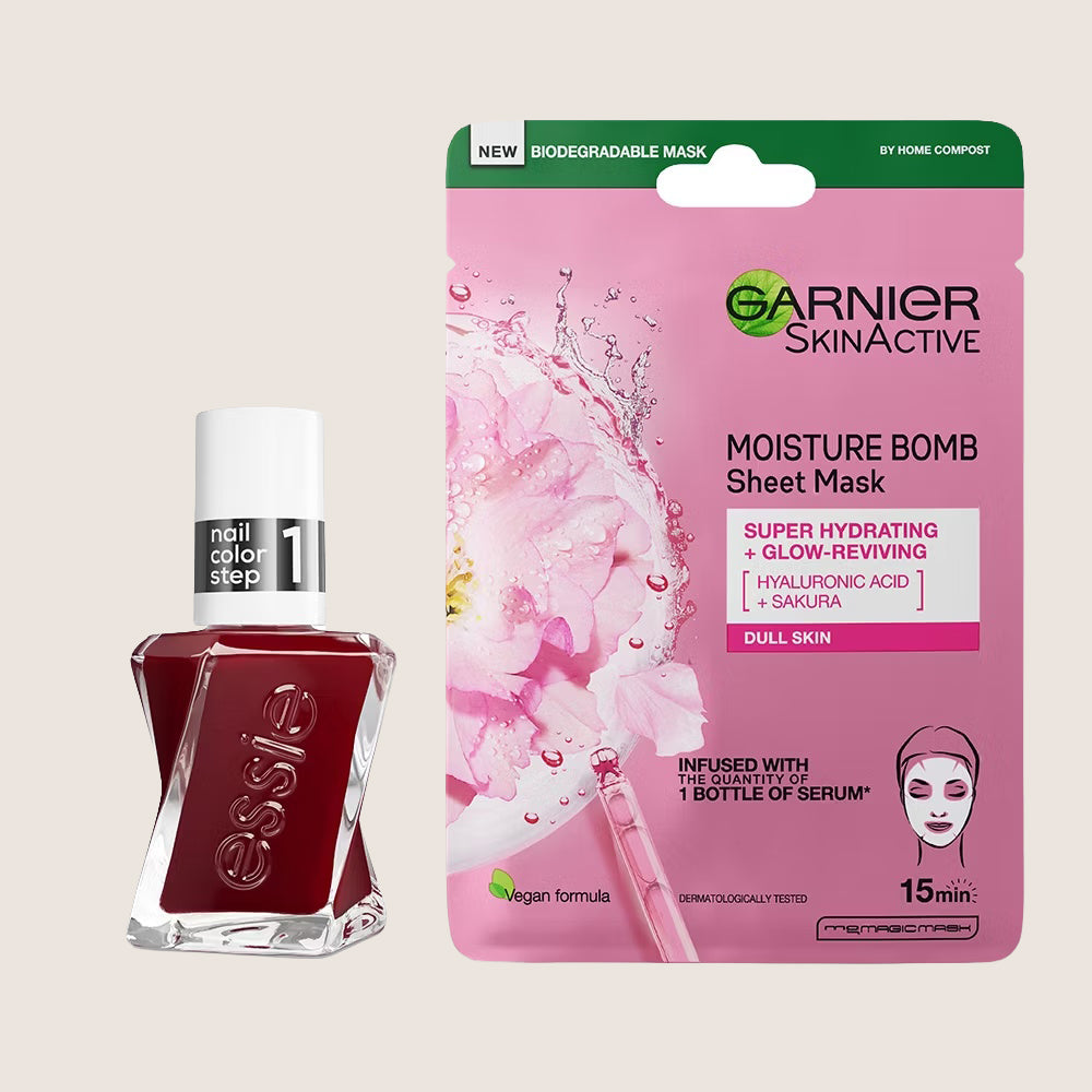 Essie Spiked With Style & Garnier Cherry Mask Premium Quality