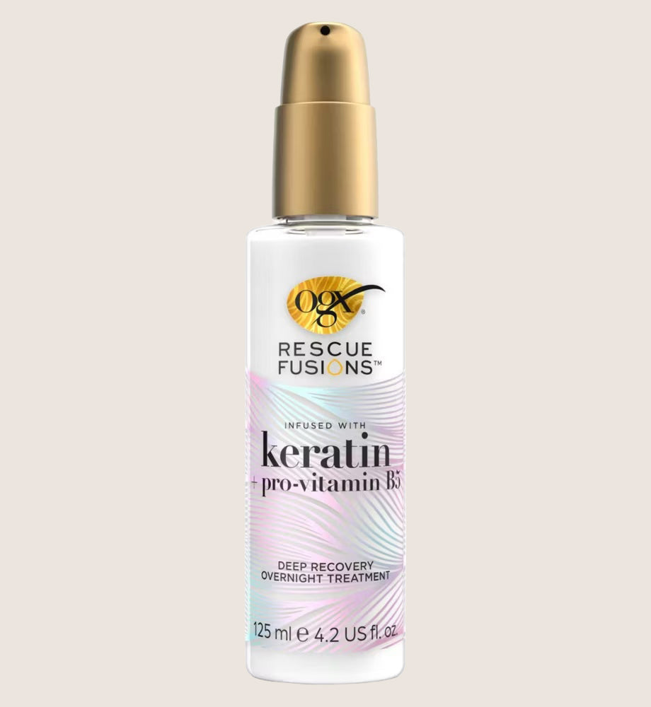 OGX Rescue Fusions Keratin & Pro-Vitamin B5 Deep Recovery Overnight Hair Treatment 125ml