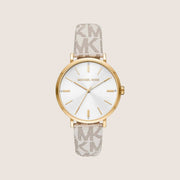 Michael Kors Women's Addyson Clear Stone-Set White Dial Watch MK2946