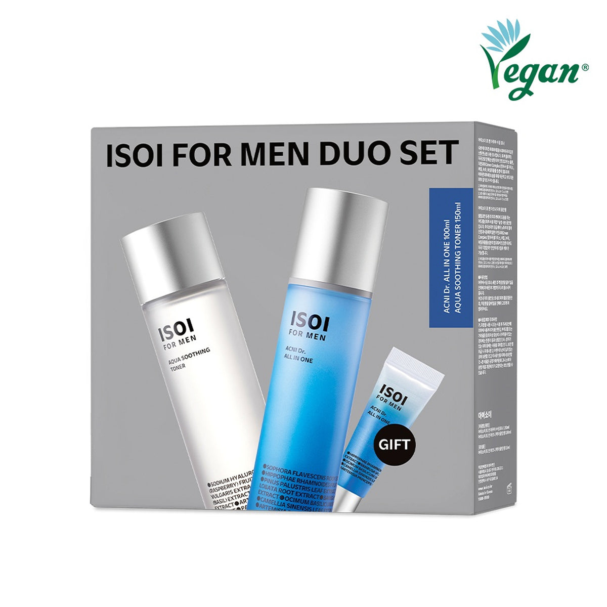ISOI For Men Acni Dr. All In One Duo Set (+Acni Dr. All In One 15mL+Aqua Soothing Toner 100mL)