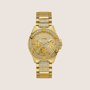 Guess Women's Lady Frontier Watch Crystals-Set Gold Dial W1156L2
