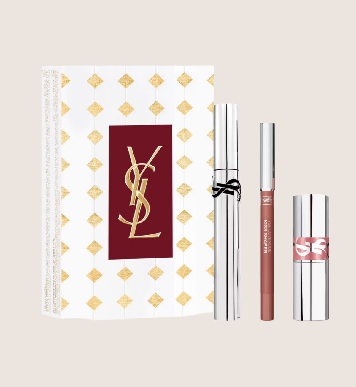 YSL Lash Clash + Mini Loveshine 44 + Mini Lip Liner 1 Holiday Beauty Gift Set For Her