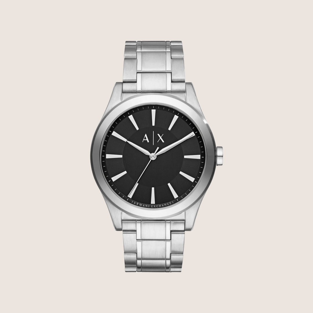 Armani Exchange Men's Dress Watch Silver Dial Stainless Steel Bracelet AX2320