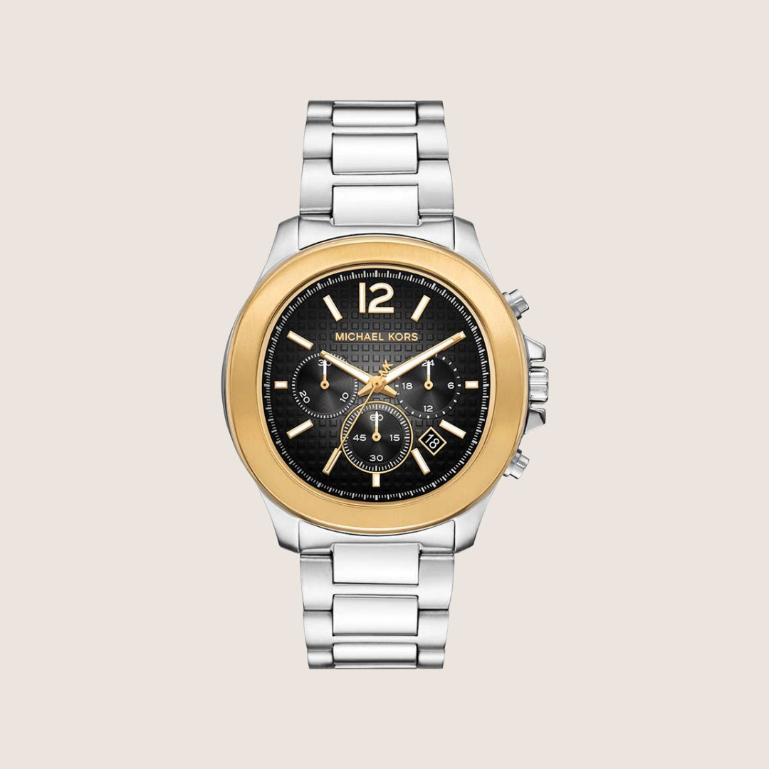 Michael Kors Men's Sage Blue Dial Silver Stainless Steel Bracelet Watch MK9212
