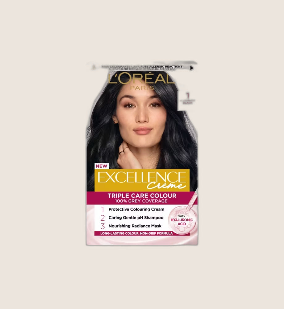 L'Oréal Paris Excellence Créme 1 Black For 100% Grey Coverage