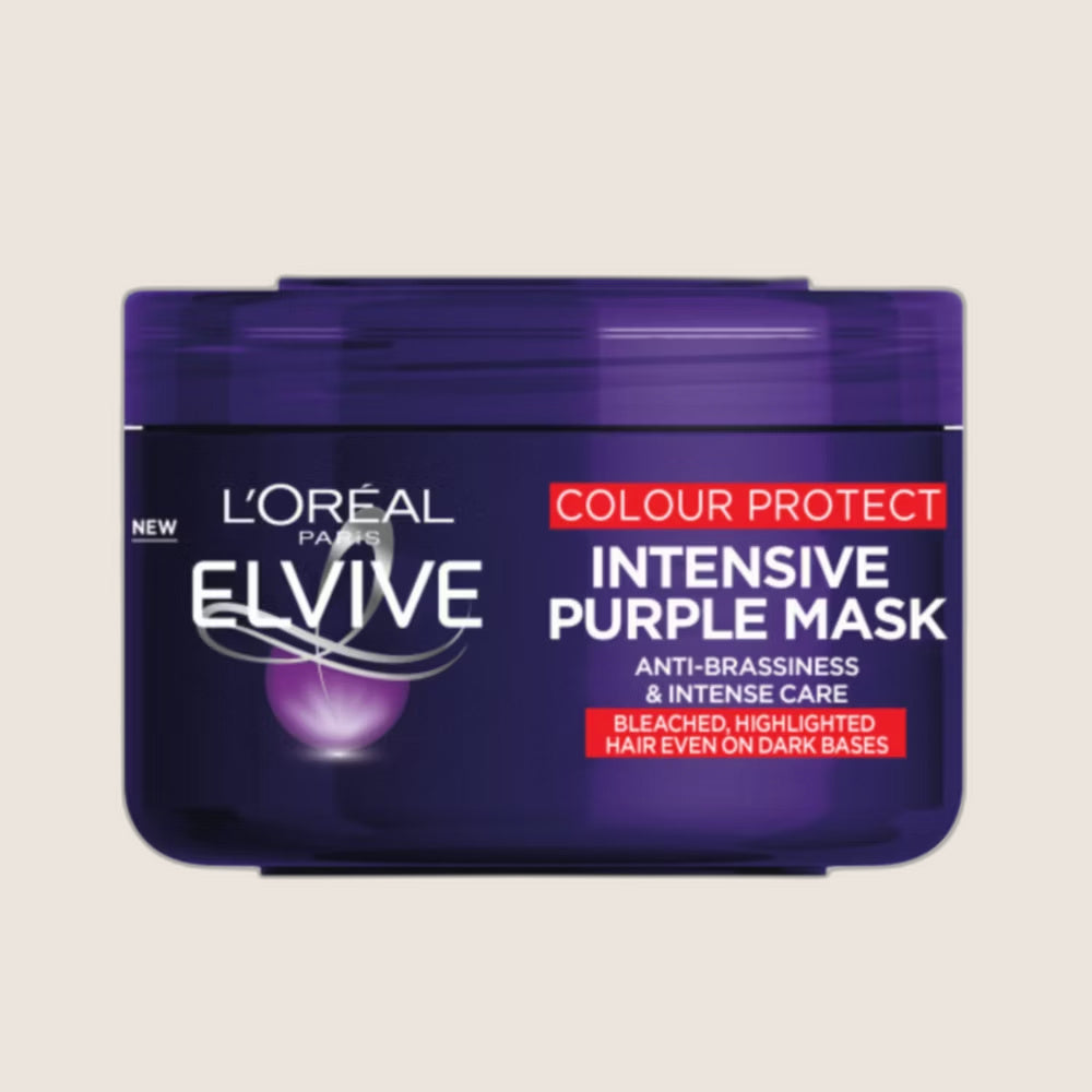 L'Oréal Elvive Colour Protect Anti-Brassiness Purple Hair Mask for Coloured or Highlighted Hair 250ml
