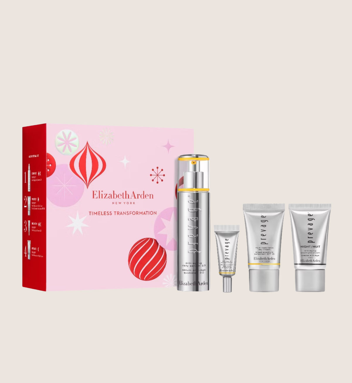 Elizabeth Arden Prevage Timeless Transformation 4 Piece Holiday Skincare Gift Set For Her