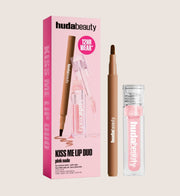 Huda Beauty Kiss Me Lip Duo Set Pink Nude Beauty Gift Set For Her