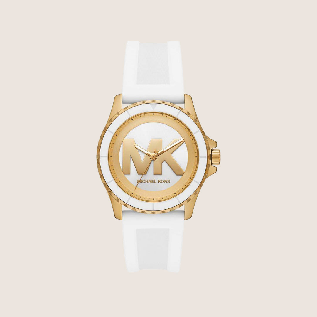 Michael Kors Women's Everest White Dial Two Tone Case Watch MK7535
