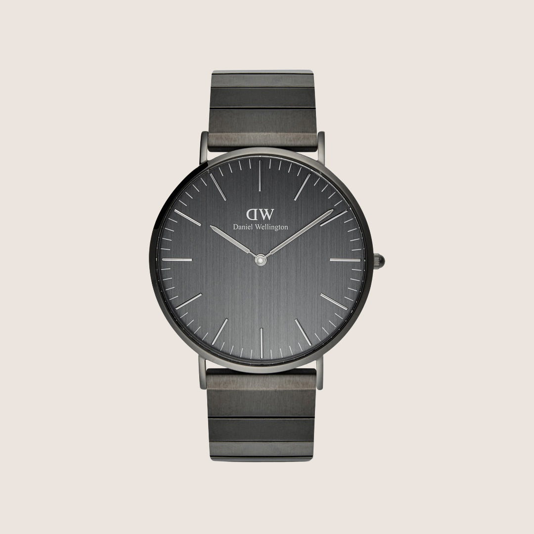 Daniel Wellington Ladies Classic Piano Black Gunmetal Dial 40mm Watch DW00100...