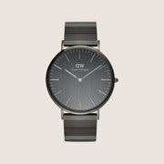 Daniel Wellington Ladies Classic Piano Black Gunmetal Dial 40mm Watch DW00100...