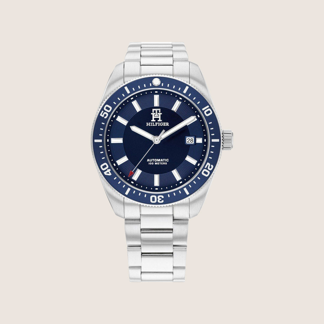 Tommy Hilfiger Men's Watch Blue Dial Automatic 100m 1710591