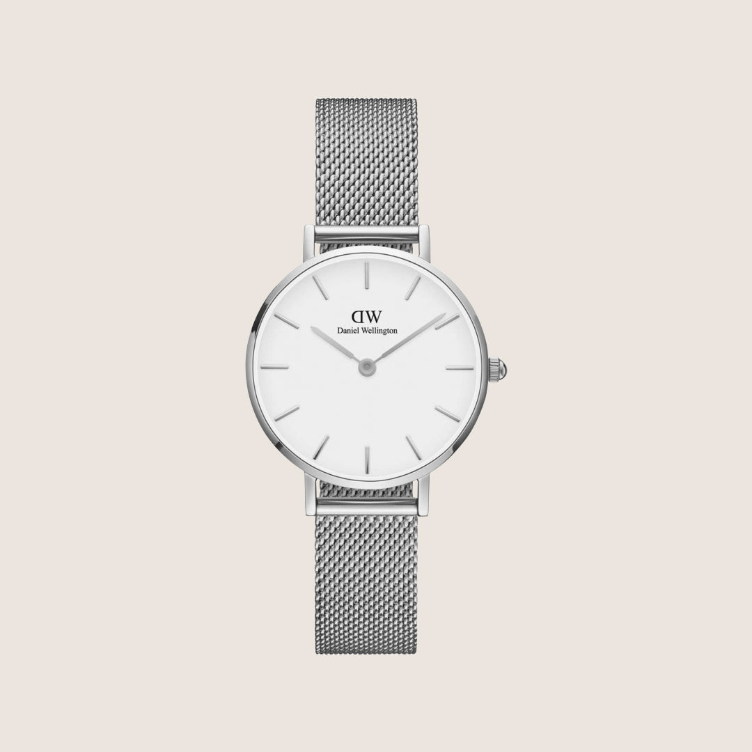Daniel Wellington Women's Petite Sterling Silver White Dial Watch DW00100220