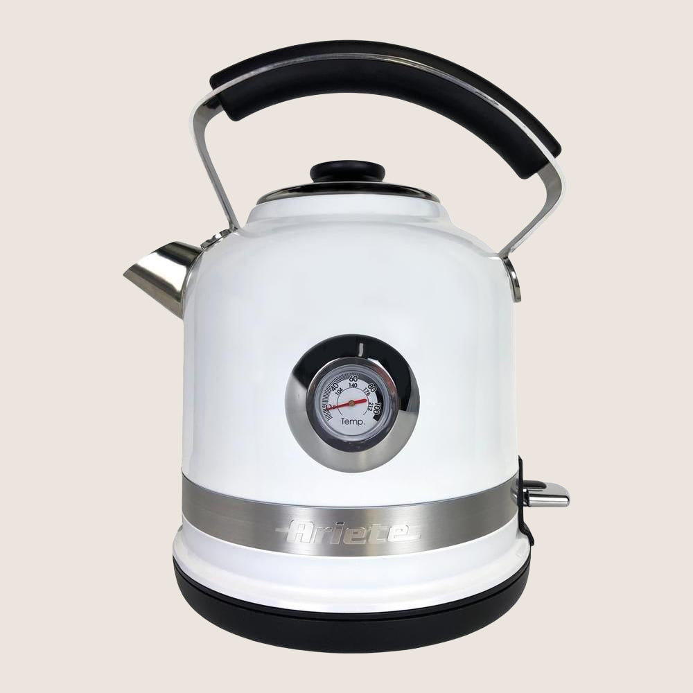 ARIETE Moderna 2854 Traditional Kettle with External Thermometer 1.7L - White