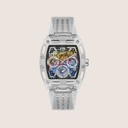 Guess Mens Phoenix Watch Multicolour, Transparent Dial GW0499G3