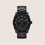 Fossil Mens Machine Black Steel Watch FS4775