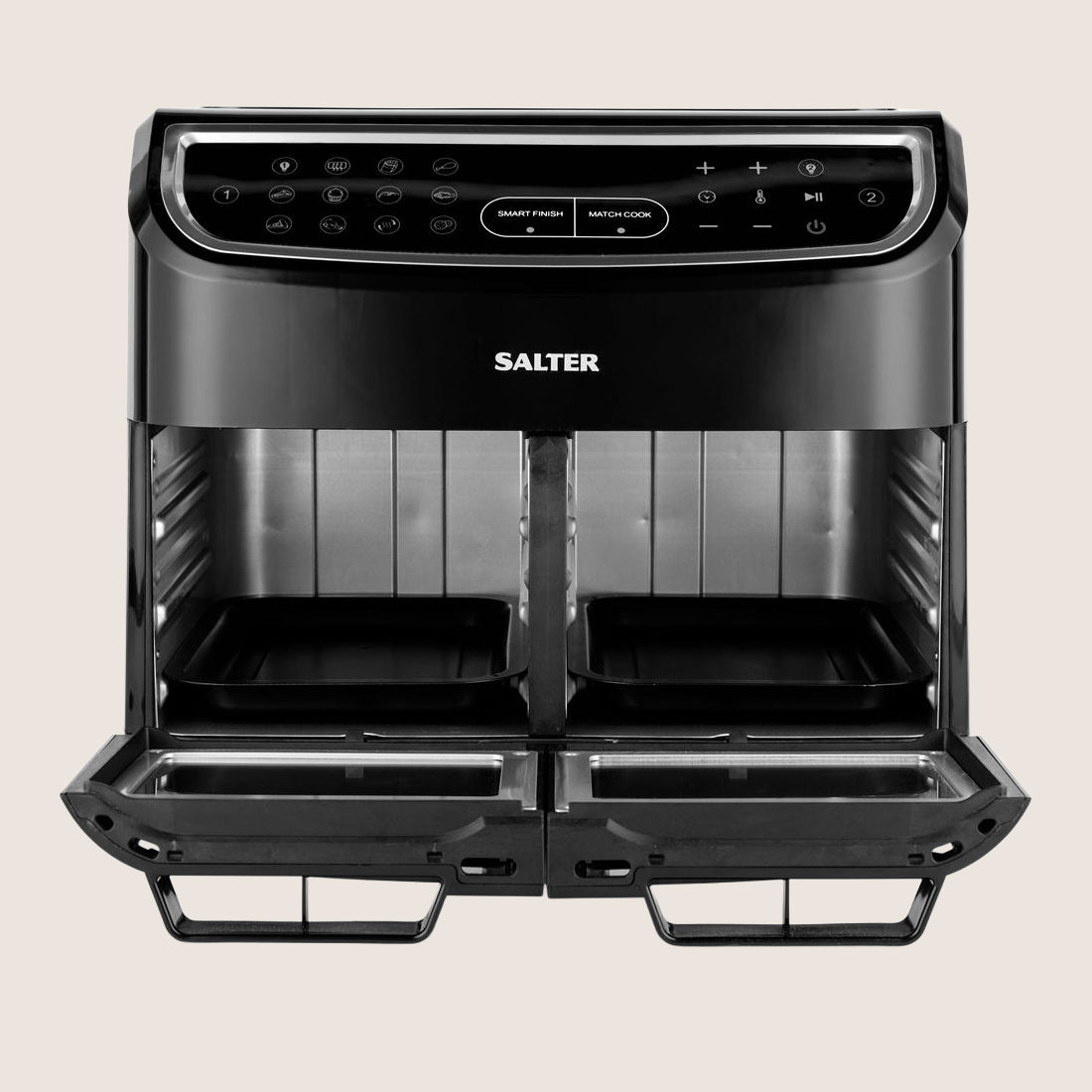 SALTER Dual View XL EK5668GW Air Fryer with Detachable Divider 12L - Black