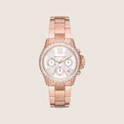 Michael Kors Women's Everest Chronograph Clear Stone-Set Watch MK7213