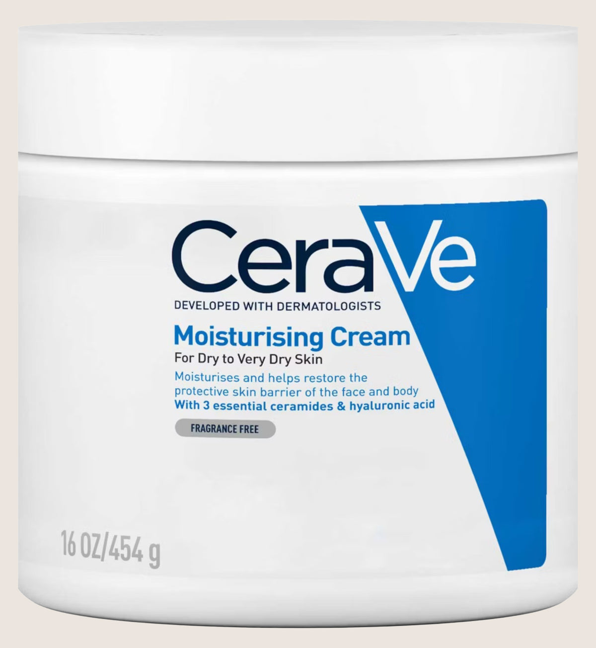 CeraVe Moisturising Cream Pot with Hyaluronic Acid & Ceramides for Dry to Very Dry Skin 454g