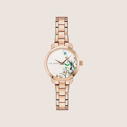 Ted Baker Ladies Fleure Rose Gold White Dainty Bracelet Watch BKPFLS402