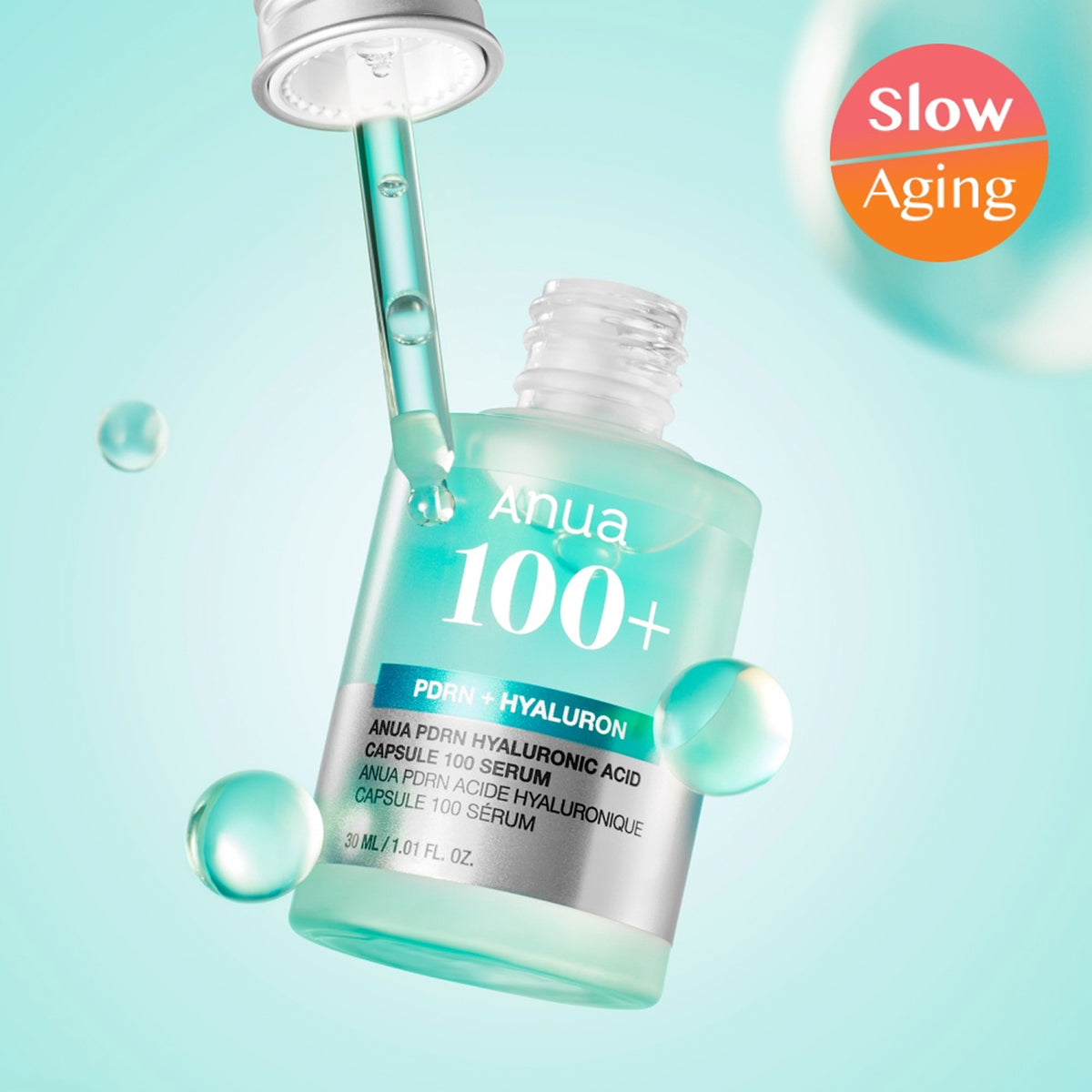 Anua PDRN Hyaluronic Acid Capsule 100 Serum 30ml Set (+Cream 30ml)