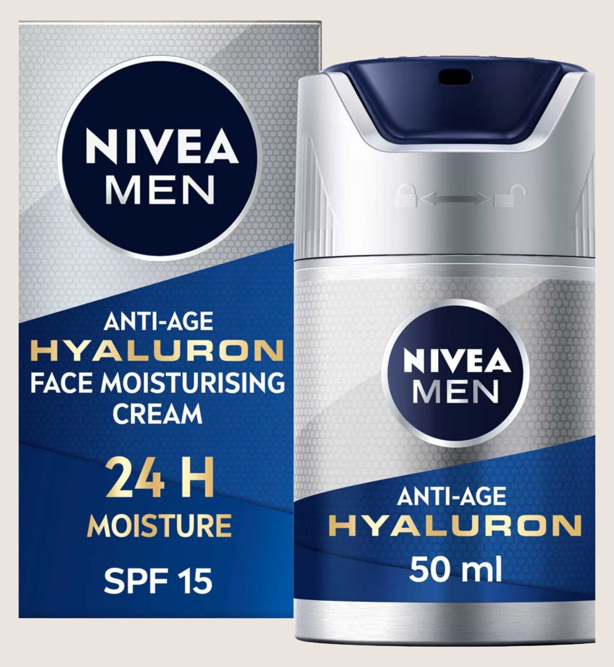 Nivea Men Anti-Age Hyaluron Day Cream SPF15 with Hyaluronic Acid & Pro-Retinol 50ml