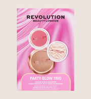 Revolution Party Glow Face Powder Trio Beauty Gift Set For Her