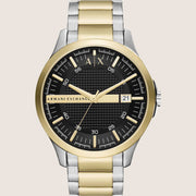 Armani Exchange Mens Dress Watch Two Tone Stainless Steel Bracelet AX2453