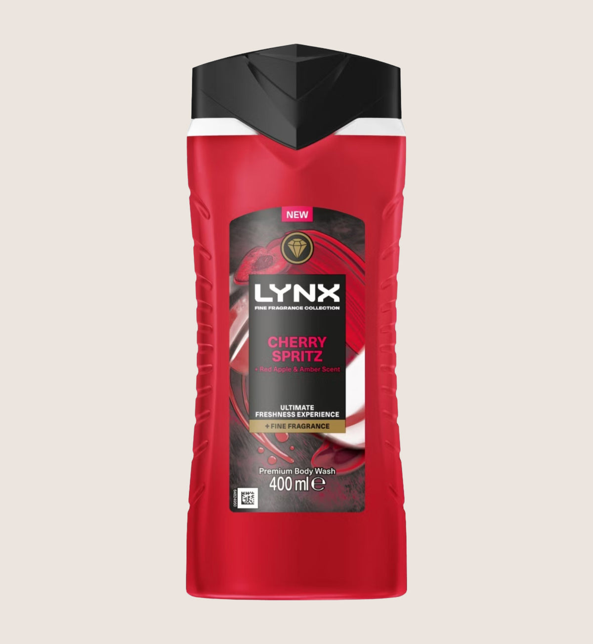 Lynx Fine Fragrance Cherry Spritz Premium Body Wash Cherry, Red Apple & Amber 400ml