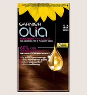 Garnier Olia 5.3 Golden Brown: 100% Grey Coverage, No Ammonia, for a radiant golden hue