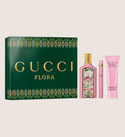 Gucci Flora Gorgeous Gardenia Eau De Parfum For Women And Perfumed Body Lotion Trio Gift Set 100ml & 50ml & 10ml Fragrance Gift Set For Her