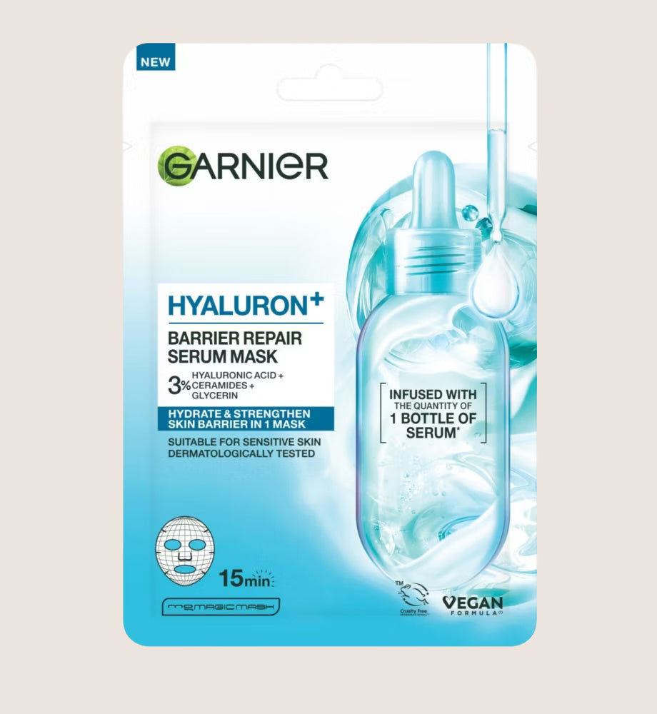 Garnier Hyaluron Barrier Repair Serum Face Mask Enriched with Hyaluronic Acid and Ceramides