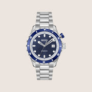 BOSS Men's Bossmatic Automatic Blue Dial Silver Bracelet Watch 1514177