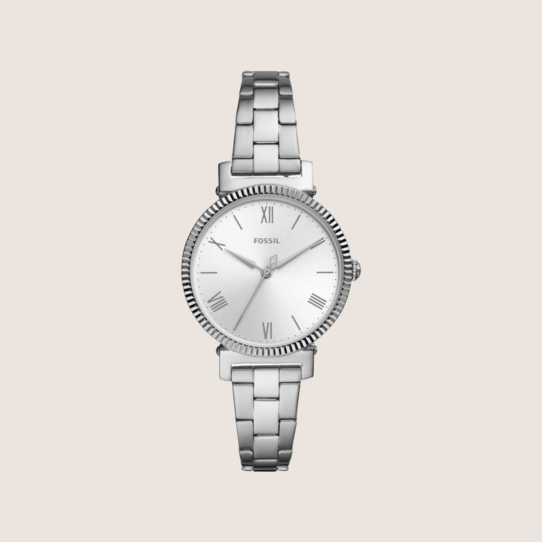 Fossil Women's Daisy Silver Bracelet Analogue Watch ES4864