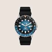 Fossil Mens Blue Dive Two Tone Silicone Watch FS6049
