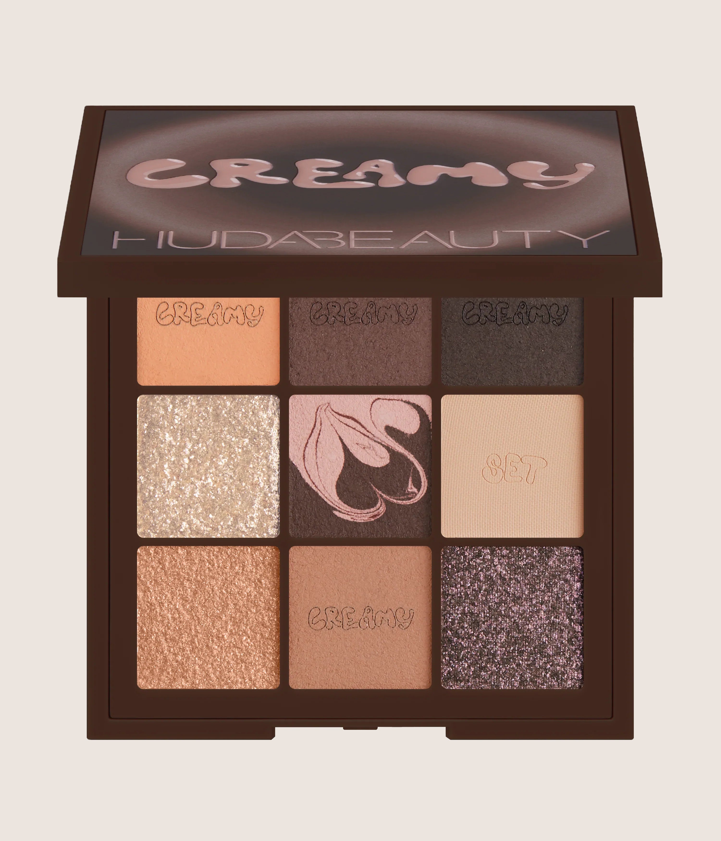 Huda Beauty Creamy Obsessions Eyeshadow Palette Metallic Marble & Cream-to-Powder Mini Palette 7.02g